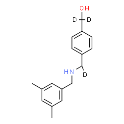ChemSpider 2D Image | (4-{[(3,5-Dimethylbenzyl)amino](~2~H_1_)methyl}phenyl)(~2~H_2_)methanol | C17H18D3NO