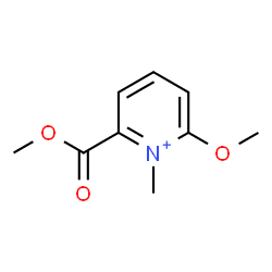 ChemSpider 2D Image | 2-Methoxy-6-(methoxycarbonyl)-1-methylpyridinium | C9H12NO3