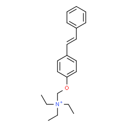 ChemSpider 2D Image | N,N-Diethyl-N-({4-[(E)-2-phenylvinyl]phenoxy}methyl)ethanaminium | C21H28NO