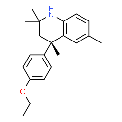 ChemSpider 2D Image | (4S)-4-(4-Ethoxyphenyl)-2,2,4,6-tetramethyl-1,2,3,4-tetrahydroquinoline | C21H27NO