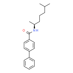 ChemSpider 2D Image | N-[(2S)-6-Methyl-2-heptanyl]-4-biphenylcarboxamide | C21H27NO