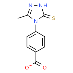 ChemSpider 2D Image | 4-(3-Methyl-5-thioxo-1,5-dihydro-4H-1,2,4-triazol-4-yl)benzoate | C10H8N3O2S