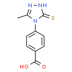 ChemSpider 2D Image | benzoic acid, 4-(3-mercapto-5-methyl-4H-1,2,4-triazol-4-yl)- | C10H9N3O2S