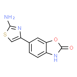 ChemSpider 2D Image | 6-(2-aminothiazol-4-yl)benzo[d]oxazol-2(3H)-one | C10H7N3O2S