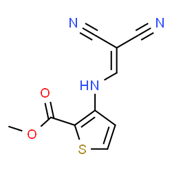 ChemSpider 2D Image | Methyl 3-[(2,2-dicyanovinyl)amino]-2-thiophenecarboxylate | C10H7N3O2S