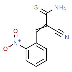 ChemSpider 2D Image | 2-Cyano-3-(2-nitrophenyl)-2-propenethioamide | C10H7N3O2S