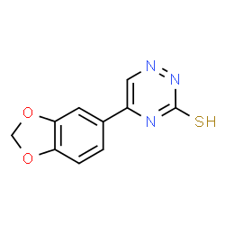 ChemSpider 2D Image | 5-(2H-1,3-benzodioxol-5-yl)-1,2,4-triazine-3-thiol | C10H7N3O2S