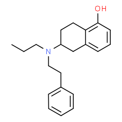 ChemSpider 2D Image | 6-[(2-Phenylethyl)(propyl)amino]-5,6,7,8-tetrahydro-1-naphthalenol | C21H27NO