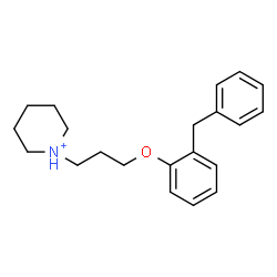 ChemSpider 2D Image | 1-[3-(2-Benzylphenoxy)propyl]piperidinium | C21H28NO