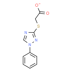 ChemSpider 2D Image | [(1-Phenyl-1H-1,2,4-triazol-3-yl)sulfanyl]acetate | C10H8N3O2S