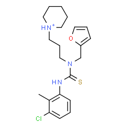ChemSpider 2D Image | 1-(3-{[(3-Chloro-2-methylphenyl)carbamothioyl](2-furylmethyl)amino}propyl)piperidinium | C21H29ClN3OS