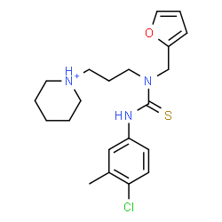 ChemSpider 2D Image | 1-(3-{[(4-Chloro-3-methylphenyl)carbamothioyl](2-furylmethyl)amino}propyl)piperidinium | C21H29ClN3OS