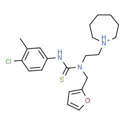 ChemSpider 2D Image | 1-(2-{[(4-Chloro-3-methylphenyl)carbamothioyl](2-furylmethyl)amino}ethyl)azepanium | C21H29ClN3OS