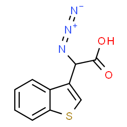 ChemSpider 2D Image | Azido(1-benzothiophen-3-yl)acetic acid | C10H8N3O2S