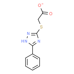 ChemSpider 2D Image | [(5-Phenyl-1H-1,2,4-triazol-3-yl)sulfanyl]acetate | C10H8N3O2S