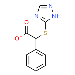 ChemSpider 2D Image | Phenyl(1H-1,2,4-triazol-5-ylsulfanyl)acetate | C10H8N3O2S