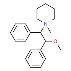ChemSpider 2D Image | 1-(2-Methoxy-1,2-diphenylethyl)-1-methylpiperidinium | C21H28NO