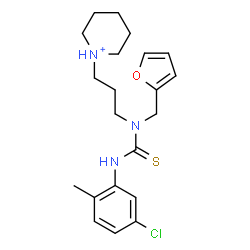 ChemSpider 2D Image | 1-(3-{[(5-Chloro-2-methylphenyl)carbamothioyl](2-furylmethyl)amino}propyl)piperidinium | C21H29ClN3OS