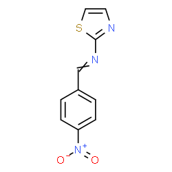 ChemSpider 2D Image | 1-(4-Nitrophenyl)-N-(1,3-thiazol-2-yl)methanimine | C10H7N3O2S