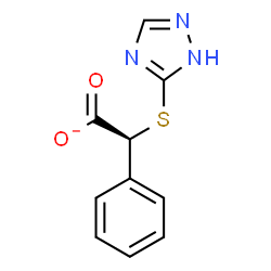 ChemSpider 2D Image | (2S)-Phenyl(1H-1,2,4-triazol-5-ylsulfanyl)acetate | C10H8N3O2S