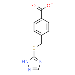 ChemSpider 2D Image | 4-[(1H-1,2,4-Triazol-5-ylsulfanyl)methyl]benzoate | C10H8N3O2S