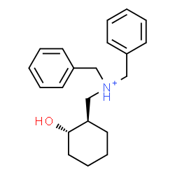 ChemSpider 2D Image | N,N-Dibenzyl[(1R,2S)-2-hydroxycyclohexyl]methanaminium | C21H28NO