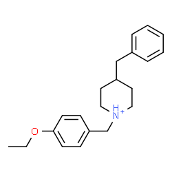 ChemSpider 2D Image | 4-Benzyl-1-(4-ethoxybenzyl)piperidinium | C21H28NO