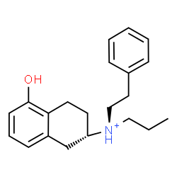ChemSpider 2D Image | (2S)-5-Hydroxy-N-(2-phenylethyl)-N-propyl-1,2,3,4-tetrahydro-2-naphthalenaminium | C21H28NO