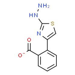 ChemSpider 2D Image | 2-(2-Hydrazino-1,3-thiazol-4-yl)benzoate | C10H8N3O2S