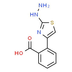 ChemSpider 2D Image | 2-(2-Hydrazinyl-4-thiazolyl)benzoic acid | C10H9N3O2S