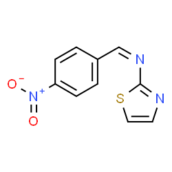 ChemSpider 2D Image | (Z)-1-(4-Nitrophenyl)-N-(1,3-thiazol-2-yl)methanimine | C10H7N3O2S