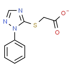 ChemSpider 2D Image | [(1-Phenyl-1H-1,2,4-triazol-5-yl)sulfanyl]acetate | C10H8N3O2S