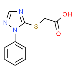 ChemSpider 2D Image | [(1-Phenyl-1H-1,2,4-triazol-5-yl)sulfanyl]acetic acid | C10H9N3O2S