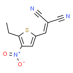 ChemSpider 2D Image | [(5-Ethyl-4-nitro-2-thienyl)methylene]malononitrile | C10H7N3O2S