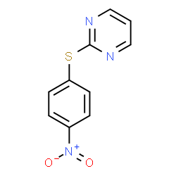 ChemSpider 2D Image | 2-[(4-Nitrophenyl)thio]pyrimidine | C10H7N3O2S