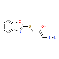 ChemSpider 2D Image | (1Z)-3-(1,3-Benzoxazol-2-ylsulfanyl)-2-hydroxy-1-propene-1-diazonium | C10H8N3O2S