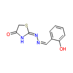 InChI=1/C10H9N3O2S/c14-8-4-2-1-3-7(8)5-11-13-10-12-9(15)6-16-10/h1-5,14H,6H2,(H,12,13,15)/b11-5-