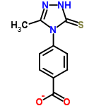 InChI=1/C10H9N3O2S/c1-6-11-12-10(16)13(6)8-4-2-7(3-5-8)9(14)15/h2-5H,1H3,(H,12,16)(H,14,15)/p-1