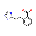 InChI=1/C10H9N3O2S/c14-9(15)8-4-2-1-3-7(8)5-16-10-11-6-12-13-10/h1-4,6H,5H2,(H,14,15)(H,11,12,13)/p-1