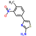 InChI=1/C10H9N3O2S/c1-6-2-3-7(4-9(6)13(14)15)8-5-16-10(11)12-8/h2-5H,1H3,(H2,11,12)