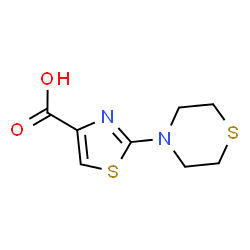 ChemSpider 2D Image | 2-(4-Thiomorpholinyl)-1,3-thiazole-4-carboxylic acid | C8H10N2O2S2