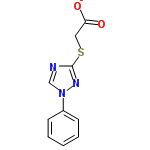 InChI=1/C10H9N3O2S/c14-9(15)6-16-10-11-7-13(12-10)8-4-2-1-3-5-8/h1-5,7H,6H2,(H,14,15)/p-1