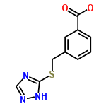 InChI=1/C10H9N3O2S/c14-9(15)8-3-1-2-7(4-8)5-16-10-11-6-12-13-10/h1-4,6H,5H2,(H,14,15)(H,11,12,13)/p-1