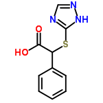 InChI=1/C10H9N3O2S/c14-9(15)8(7-4-2-1-3-5-7)16-10-11-6-12-13-10/h1-6,8H,(H,14,15)(H,11,12,13)