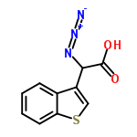 InChI=1/C10H7N3O2S/c11-13-12-9(10(14)15)7-5-16-8-4-2-1-3-6(7)8/h1-5,9H,(H,14,15)