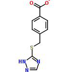 InChI=1/C10H9N3O2S/c14-9(15)8-3-1-7(2-4-8)5-16-10-11-6-12-13-10/h1-4,6H,5H2,(H,14,15)(H,11,12,13)/p-1