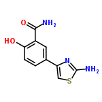 InChI=1/C10H9N3O2S/c11-9(15)6-3-5(1-2-8(6)14)7-4-16-10(12)13-7/h1-4,14H,(H2,11,15)(H2,12,13)