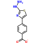 InChI=1/C10H9N3O2S/c11-13-10-12-8(5-16-10)6-1-3-7(4-2-6)9(14)15/h1-5H,11H2,(H,12,13)(H,14,15)/p-1