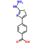 InChI=1/C10H9N3O2S/c11-13-10-12-8(5-16-10)6-1-3-7(4-2-6)9(14)15/h1-5H,11H2,(H,12,13)(H,14,15)