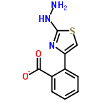 InChI=1/C10H9N3O2S/c11-13-10-12-8(5-16-10)6-3-1-2-4-7(6)9(14)15/h1-5H,11H2,(H,12,13)(H,14,15)/p-1